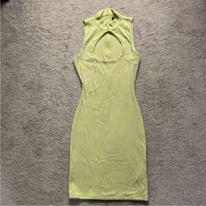 Naked Wardrobe Ribbed Keyhole Dress in a size M